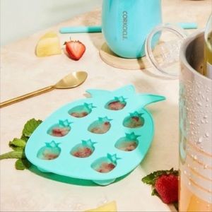 3 BLUSH Pineapple Shaped Silicone Ice Cube / Candle / Soap Molds - 3 NEW TRAYS!